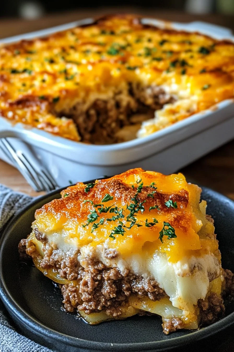 Köttfärs- och potatisgratäng