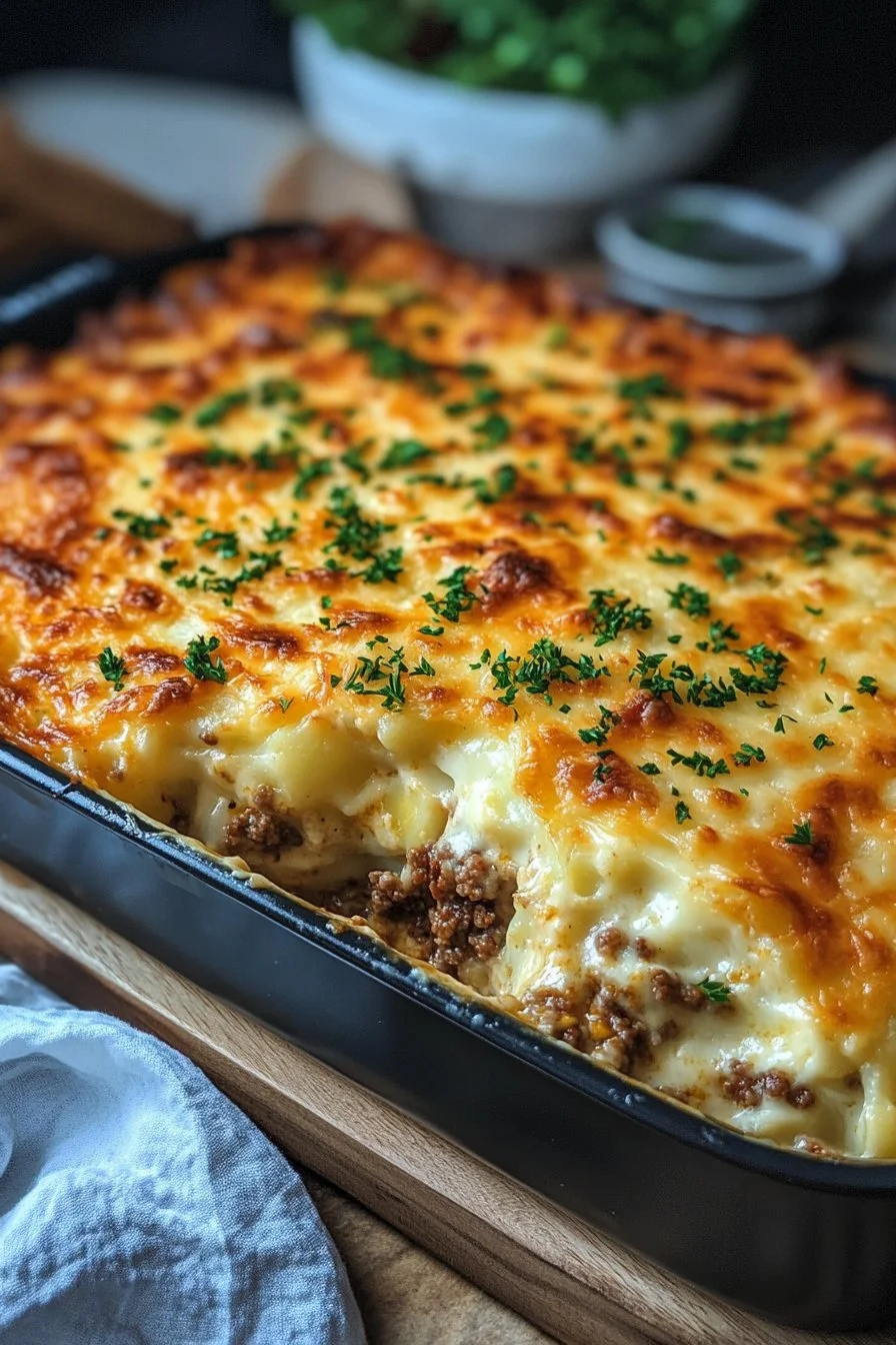 Ostig Köttfärs- och Potatisgratin