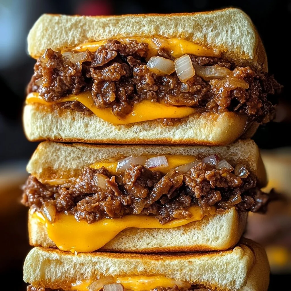 Philly Cheesesteak Sloppy Joes med kött och ost i bröd