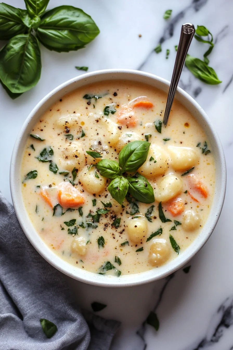 Vegetarisk Gnocchi-soppa