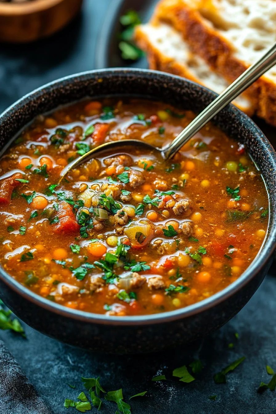 Vegetarisk linsoppa