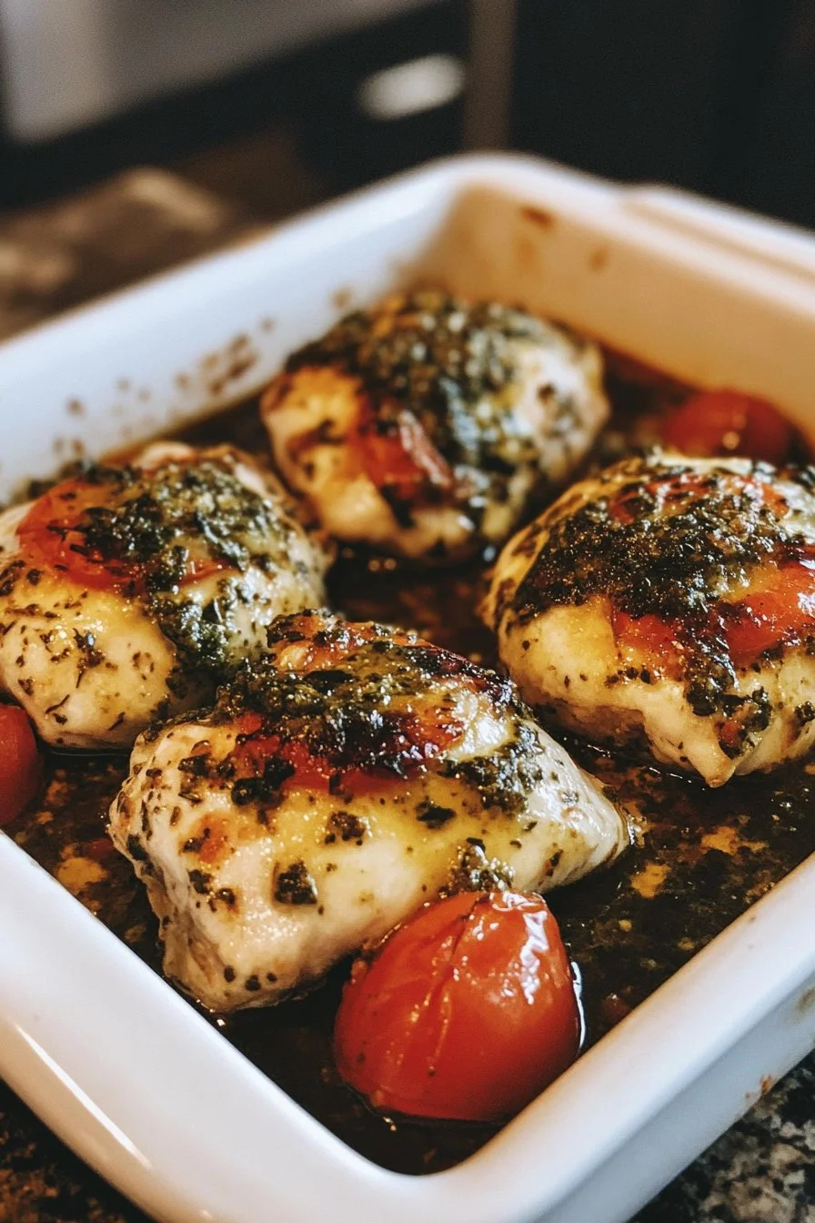 Grillad pesto caprese kyckling