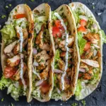 Kyckling Gyros med färska grönsaker och sås