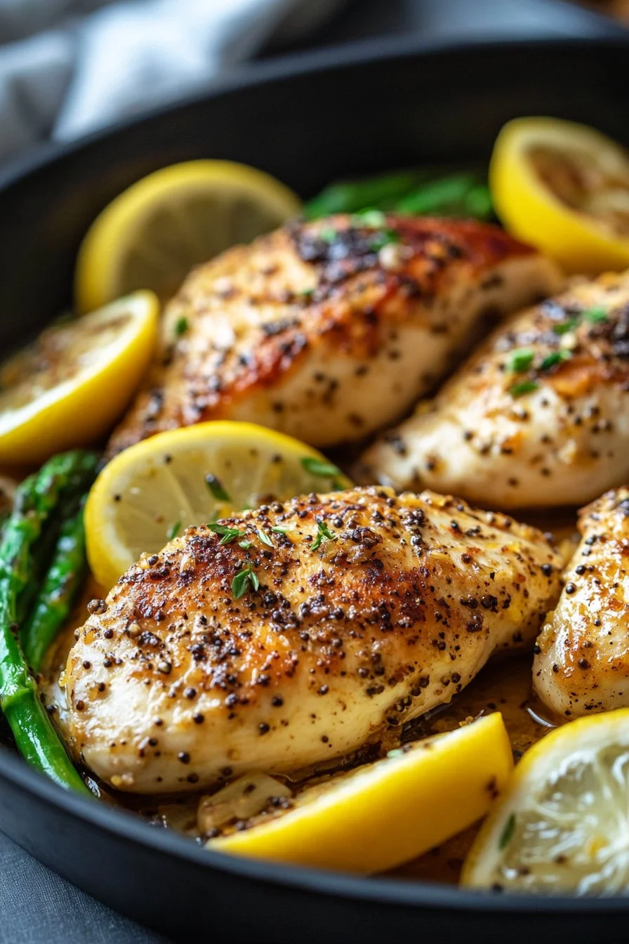 Lätt citronpeppar kycklingmiddag