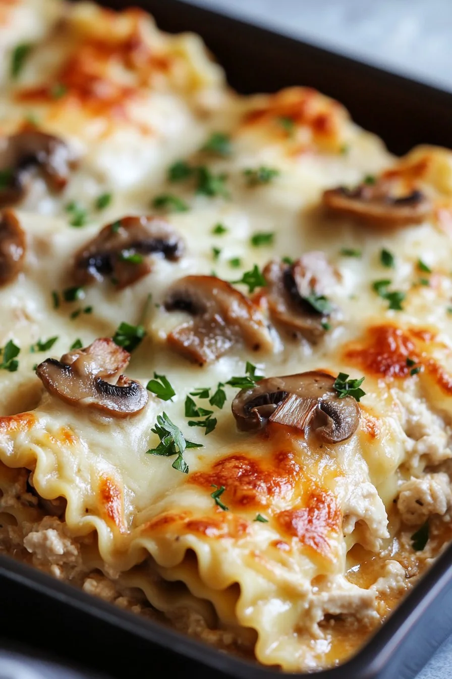 Svamp Kyckling Lasagne Rullader
