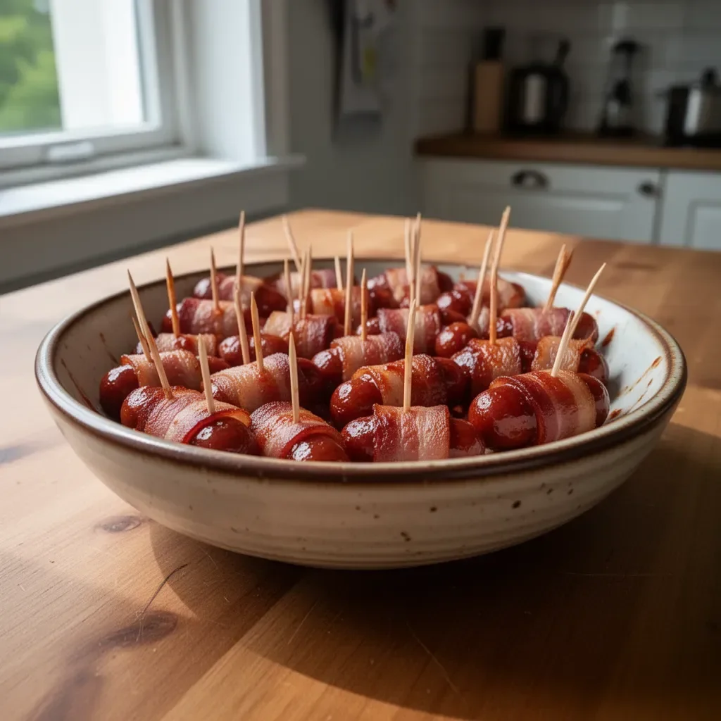 BBQ Bacons små korvar grillade till perfektion