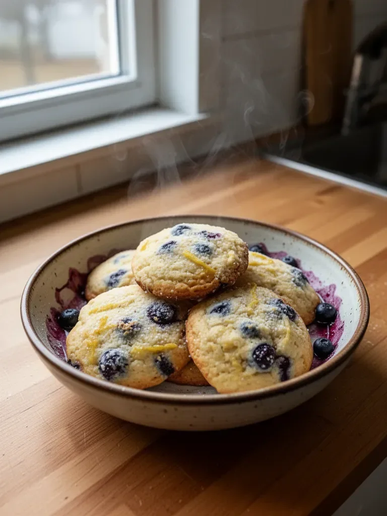 Citronblåbärskakor