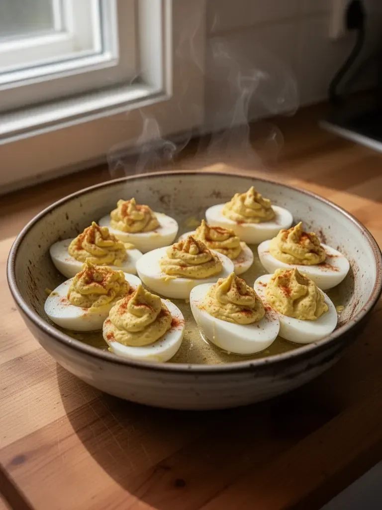 Deviled Eggs in Swedish is "Fyllda ägg".