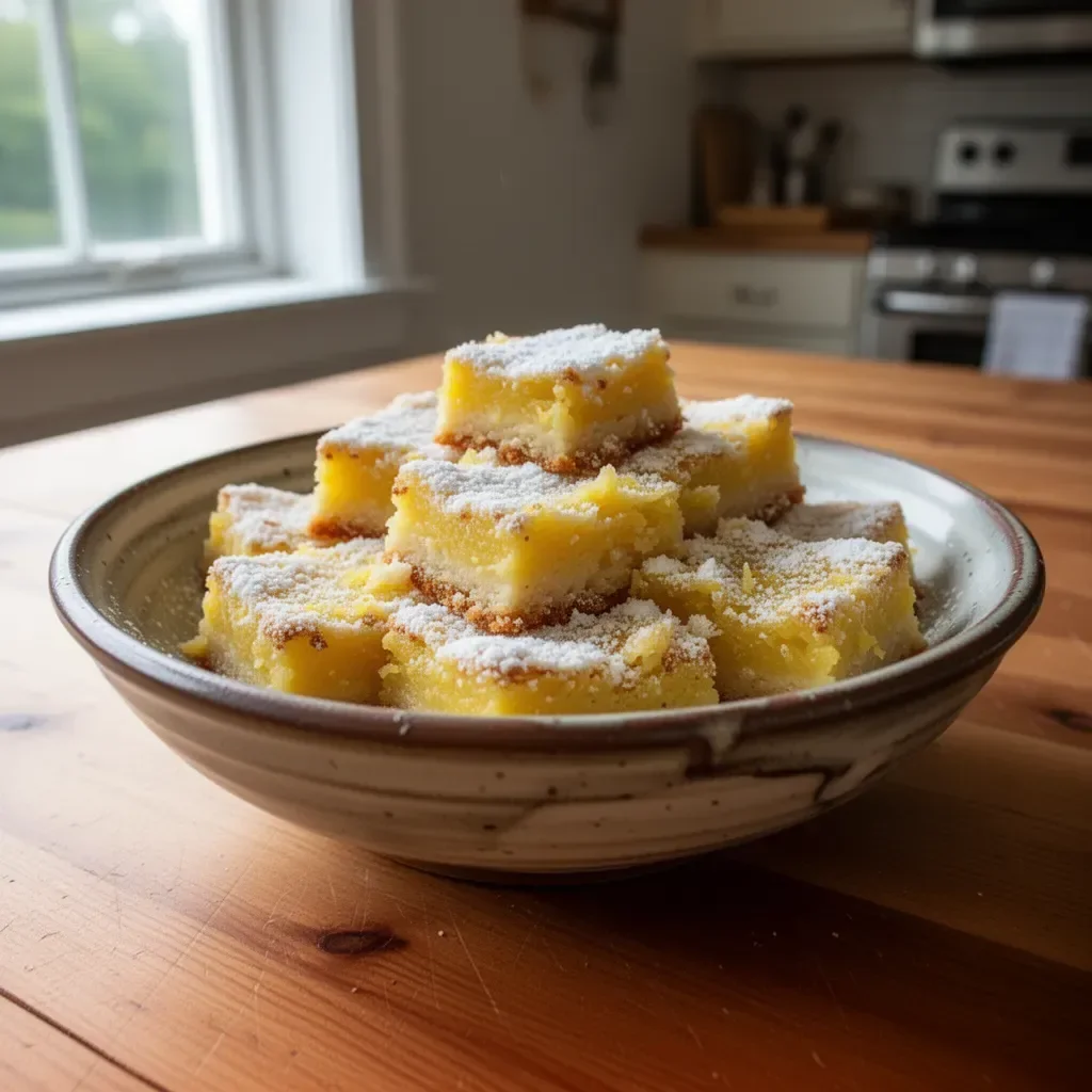 Läckra citronsnittar från Ina Garten, perfekta för dessert eller fikat.