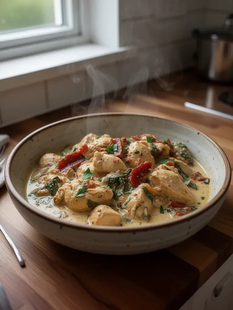 Krämig Crockpot Toskanakyckling