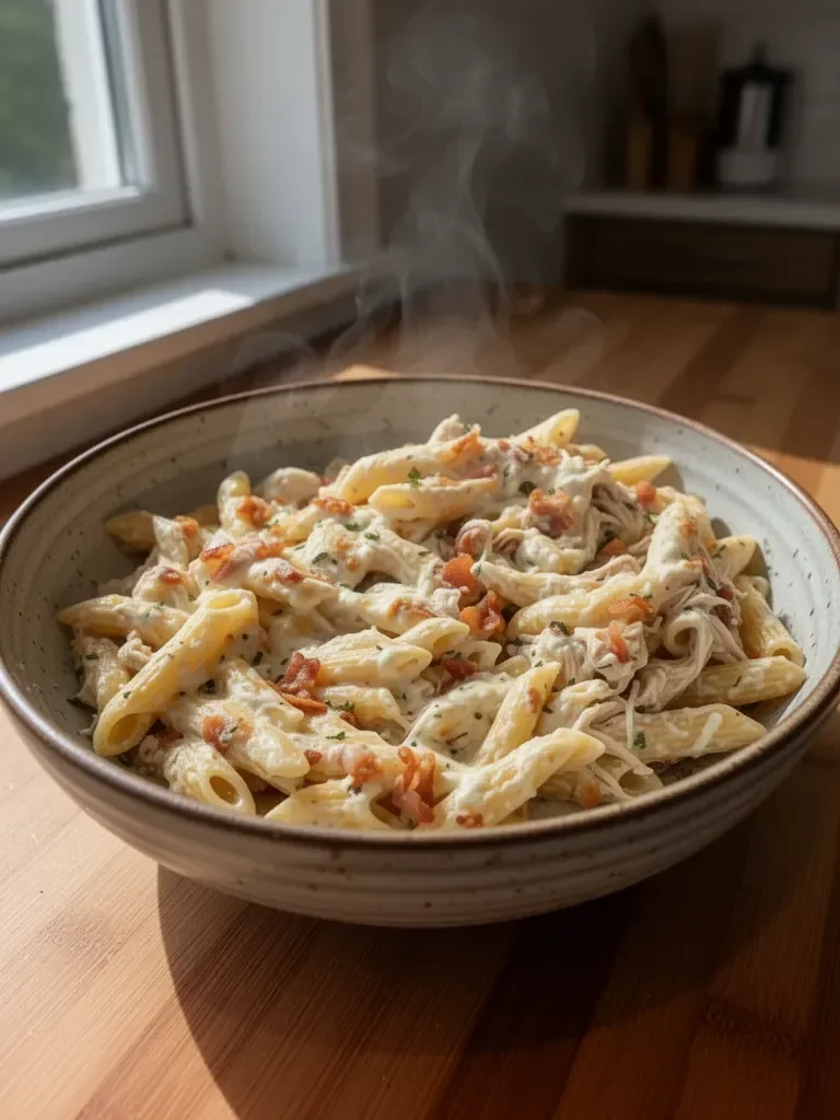 Kyckling Bacon Ranch Bakad Penne