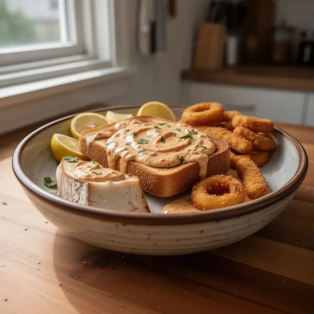 Louisiananskt remouladsås med kryddor och smaker