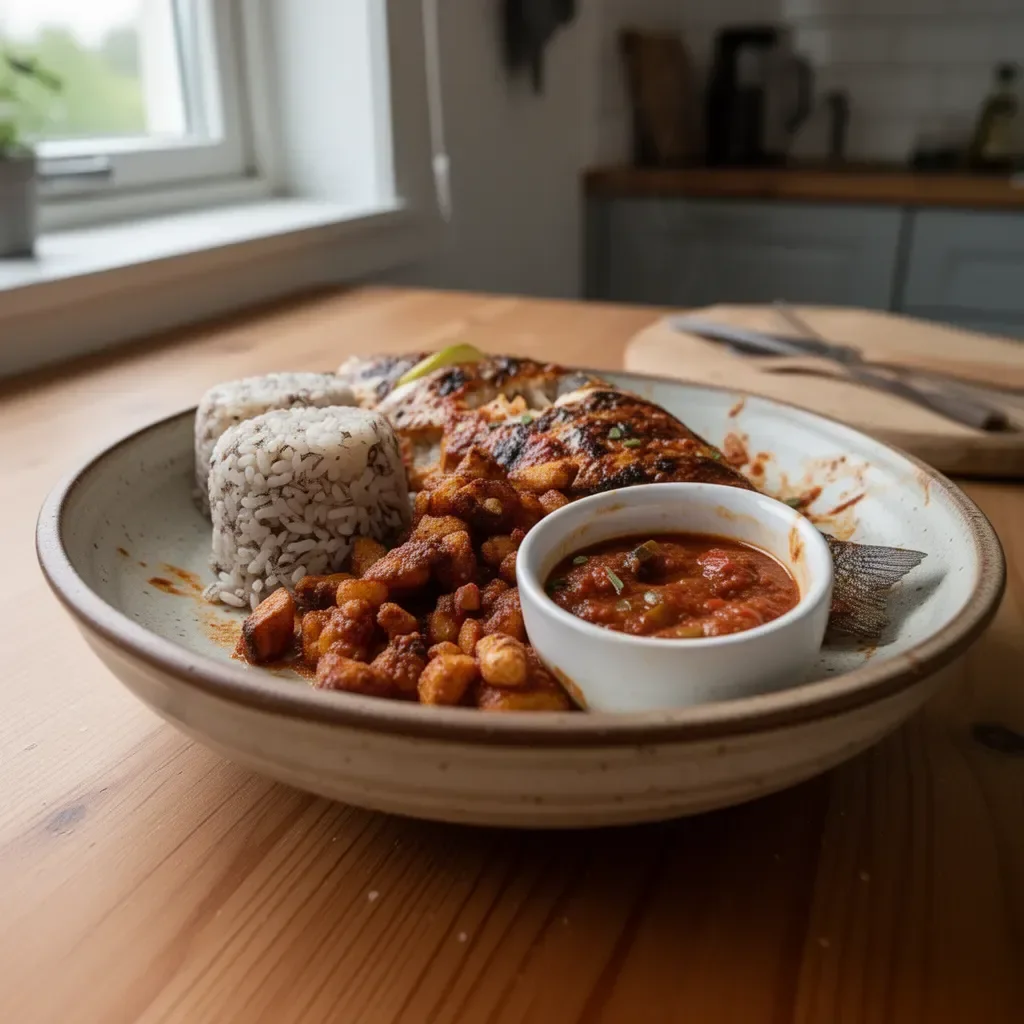 Läckert recept på Ofadasås med fisk och ris