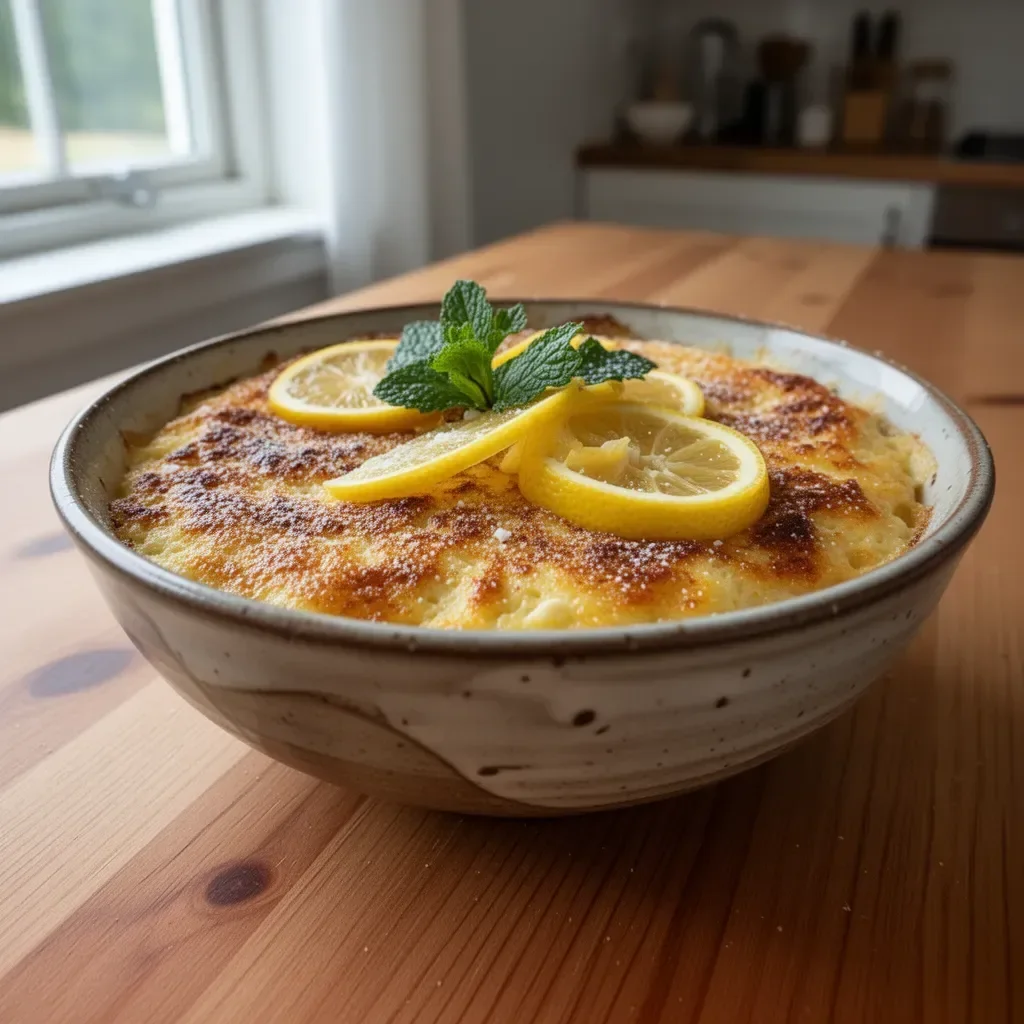 Sprudlande citronmagisk kaka med citronsmak och dekorativt glasyr