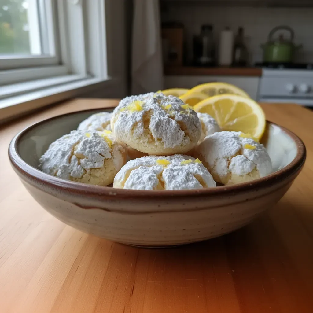 Syrliga citron smältkakor bakade till perfektion