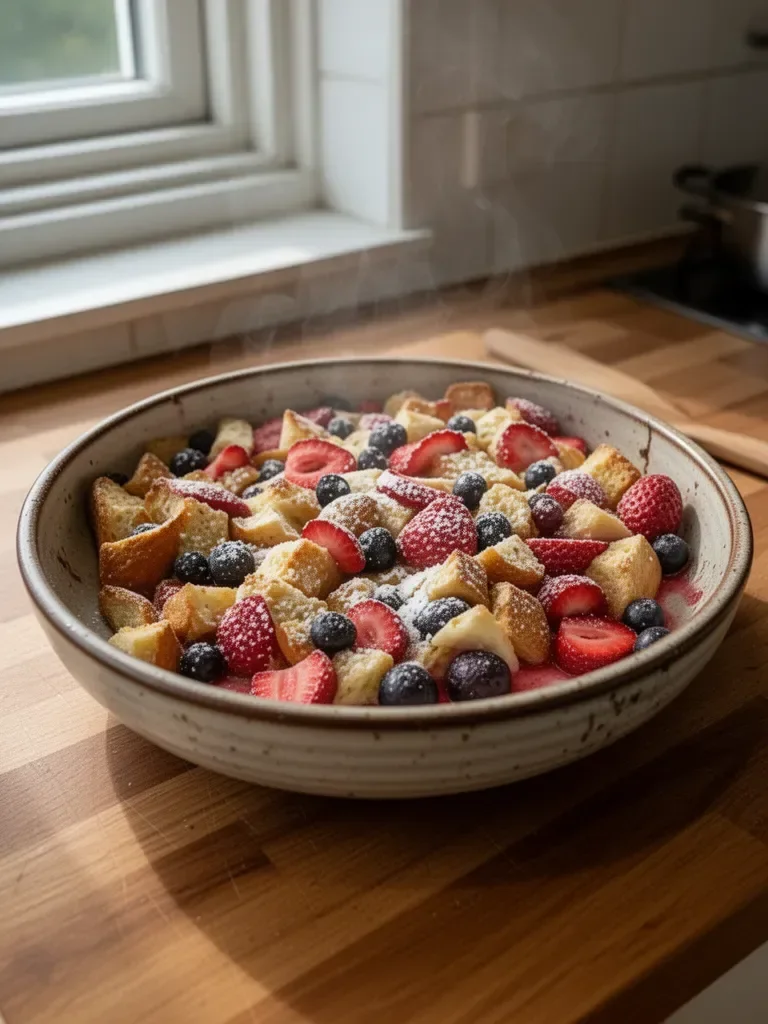 Bärig fransk toast-gratäng