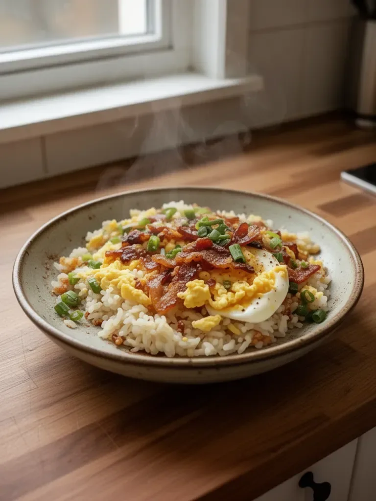 Frukost Stekt Ris
