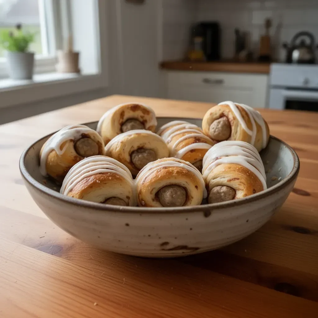 Frukostgrisar som ligger under en filt och njuter av sin tid tillsammans.