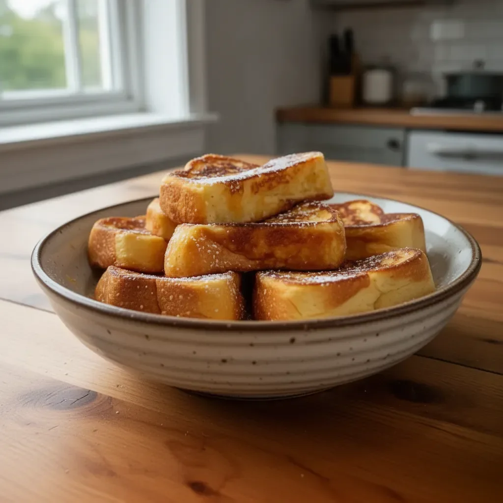 Hawaiiansk Rulle Fransk Toast med frukt och sirap