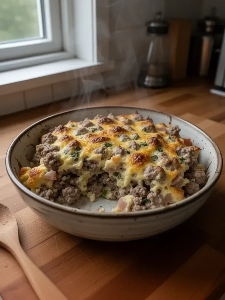 Lätt korvfrukostcasserole
