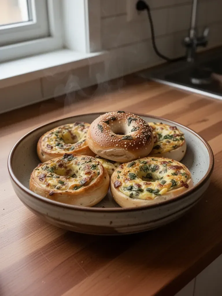 Quichefyllda bagels